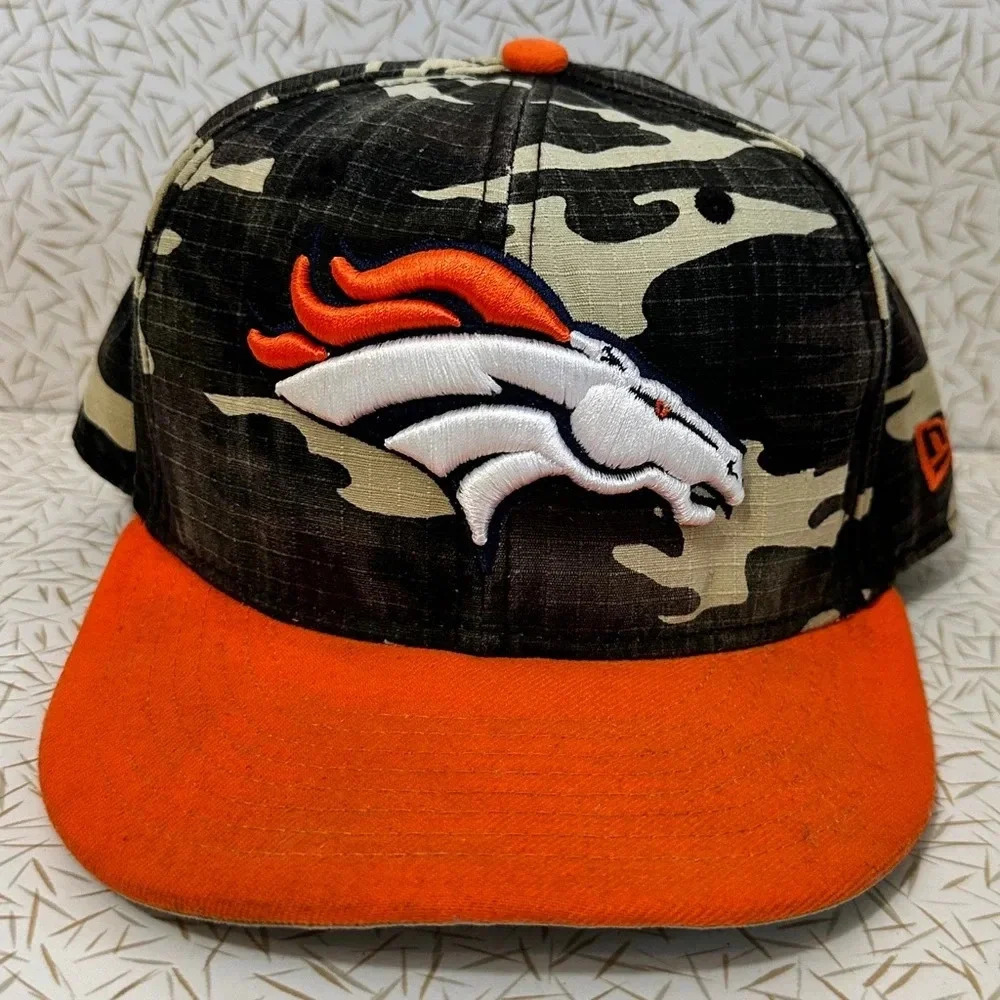 Denver Broncos NFL New Era 59fifty Camo Fitted Hat Sz 7 3/8